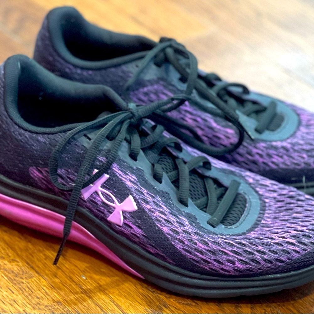 Purple Under Armour Liquify Rebel Running Sneakers. Size 10.